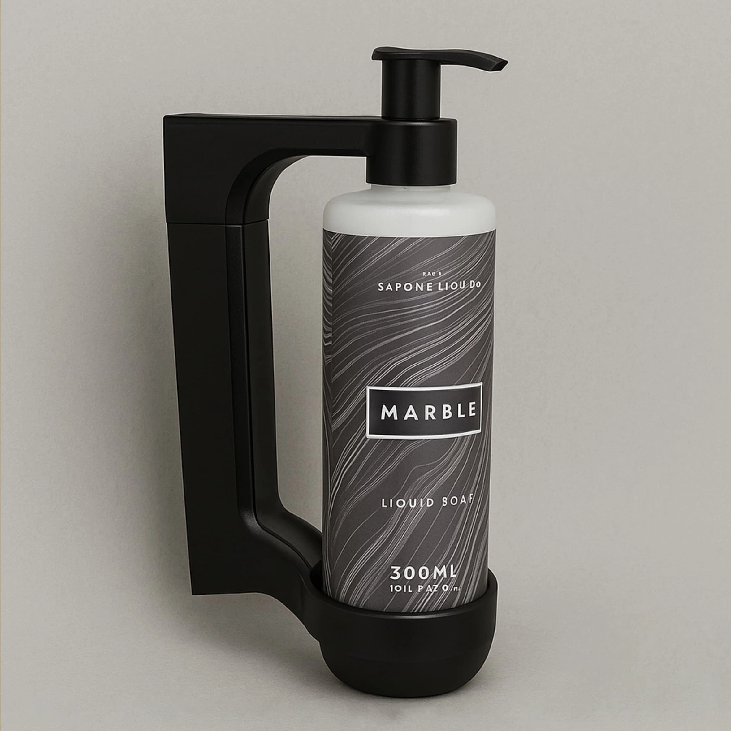 Crni-zidni-nosac-za-dizpenzer-300ml-1 Crni zidni nosač za dizpenzer 3030 - Slika 1
