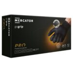Jednokratne nitrilne rukavice Mercator GoGrip Pro crne