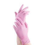 PPS ROSE SAFE – nitrilne hemijske medicinske rukavice, roze, 3.5G - Slika 3
