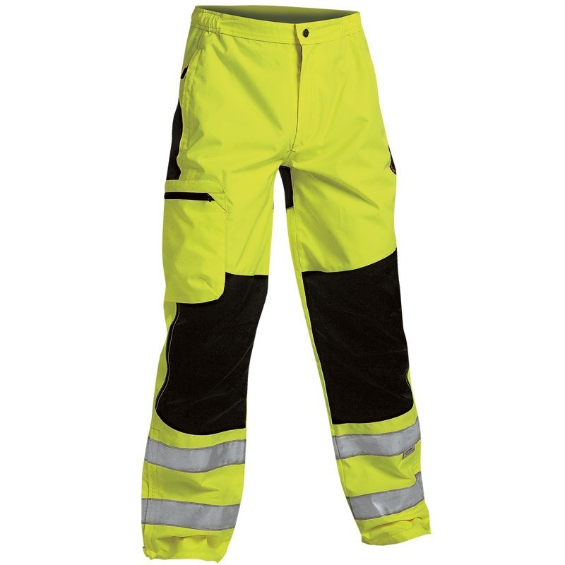 ticino-kisne-pantalone-sa-reflektujucim-trakama,-hv-zute-boje Ticino kišne pantalone sa reflektujućim trakama - Slika 1